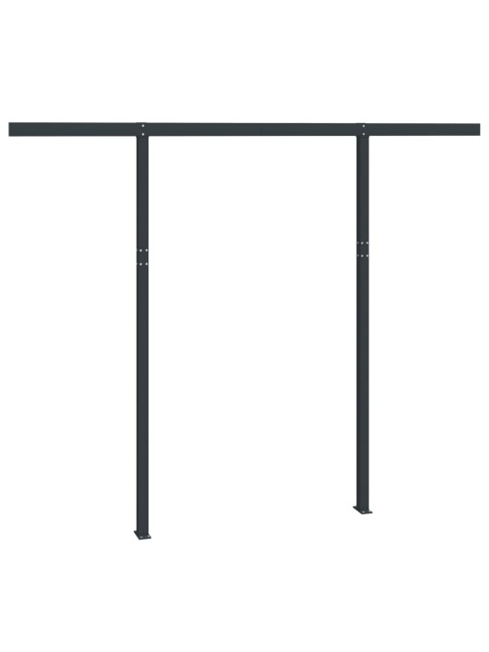 Sada sloupků pro markýzu antracitová 300 x 245 cm železo