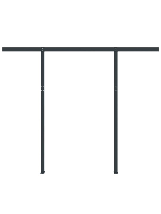 Sada sloupků pro markýzu antracitová 300 x 245 cm železo