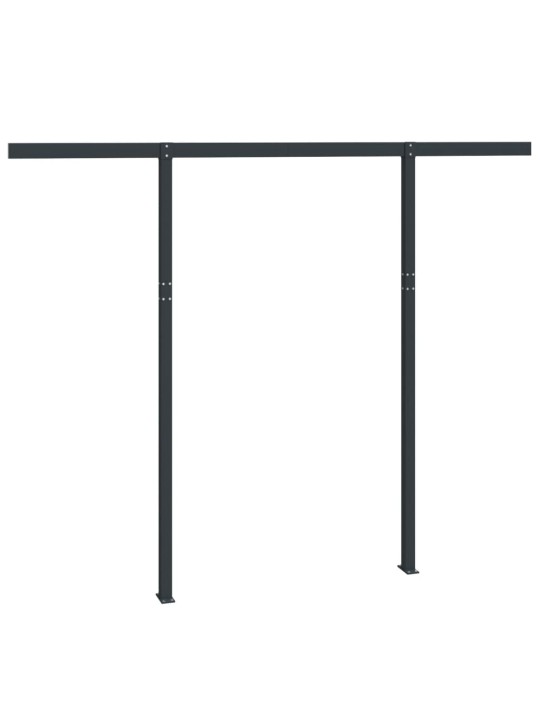 Sada sloupků pro markýzu antracitová 300 x 245 cm železo