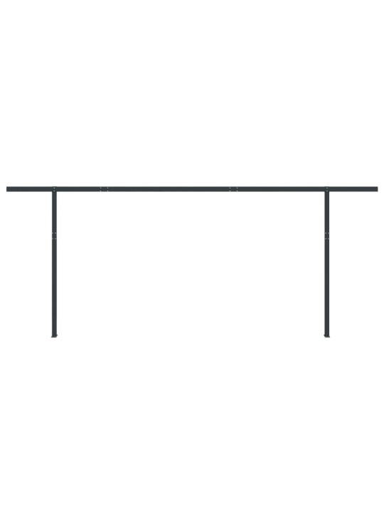 Sada sloupků pro markýzu antracitová 600 x 245 cm železo