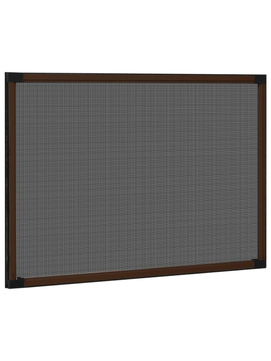 Posuvná okenní síť proti hmyzu hnědá (75-143) x 50 cm