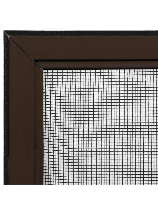 Posuvná okenní síť proti hmyzu hnědá (75-143) x 50 cm