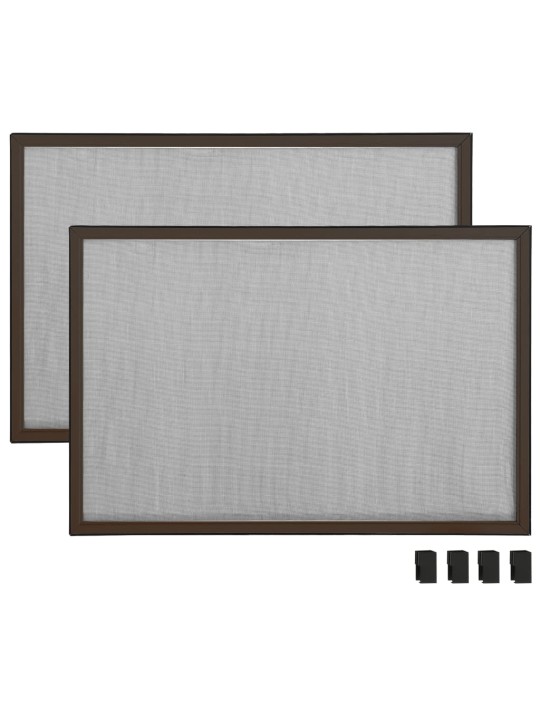 Posuvná síťka proti hmyzu do okna hnědá (100–193) x 75 cm