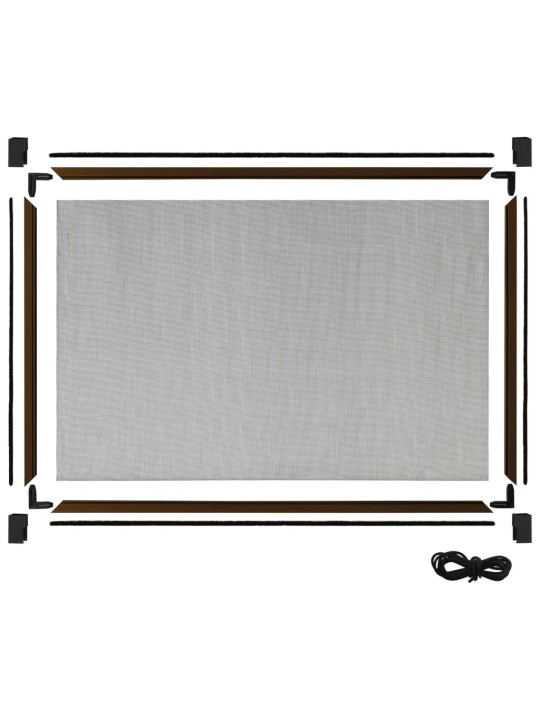 Posuvná síťka proti hmyzu do okna hnědá (100–193) x 75 cm