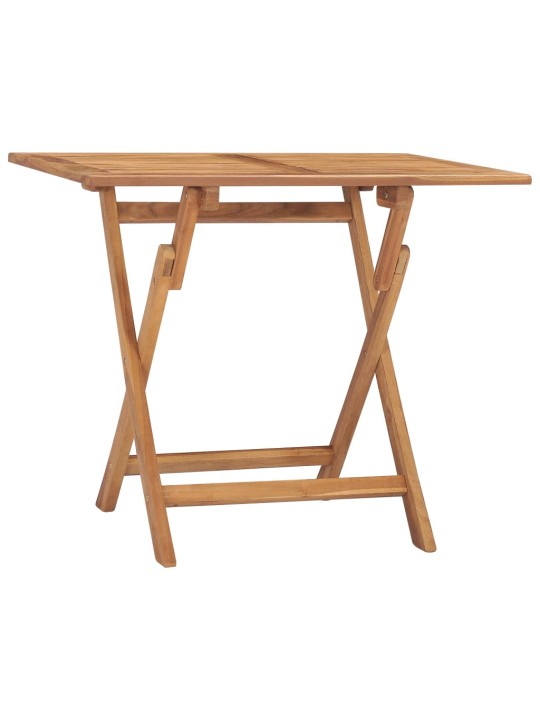 Skládací zahradní jídelní stůl 90 x 60 x 75 cm masivní teak