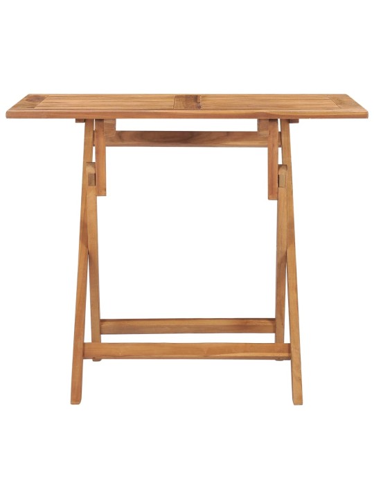Skládací zahradní jídelní stůl 90 x 60 x 75 cm masivní teak