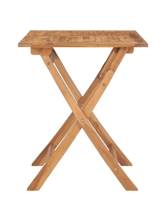 Skládací zahradní jídelní stůl 90 x 60 x 75 cm masivní teak
