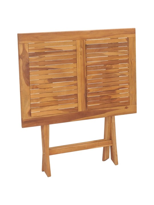 Skládací zahradní jídelní stůl 90 x 60 x 75 cm masivní teak
