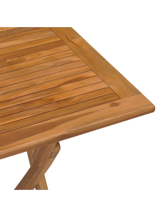 Skládací zahradní jídelní stůl 90 x 60 x 75 cm masivní teak