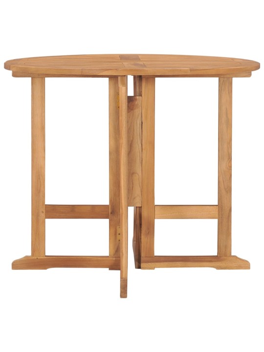 Skládací zahradní jídelní stůl Ø 90 x 75 cm masivní teak