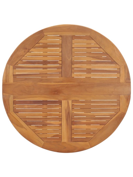 Skládací zahradní jídelní stůl Ø 90 x 75 cm masivní teak