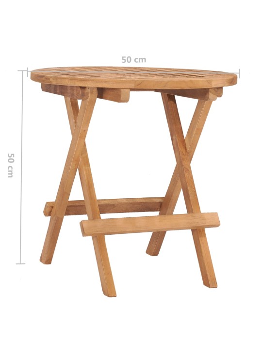 Skládací zahradní stolek 50 x 50 x 50 cm masivní teakové dřevo