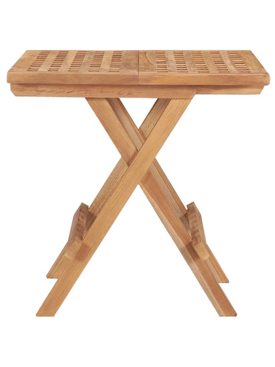 Skládací zahradní stolek 50 x 50 x 50 cm masivní teakové dřevo