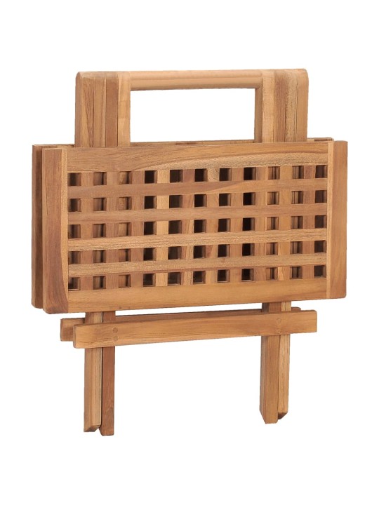 Skládací zahradní stolek 50 x 50 x 50 cm masivní teakové dřevo