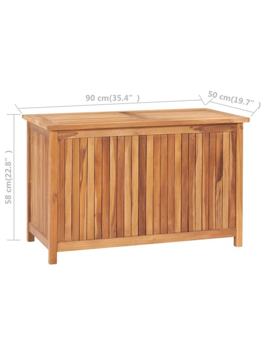Zahradní úložný box 90 x 50 x 58 cm masivní teakové dřevo