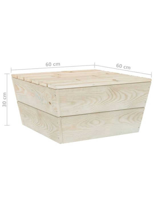 Zahradní stoly 2 ks 60 x 60 x 30 cm impregnované smrkové dřevo