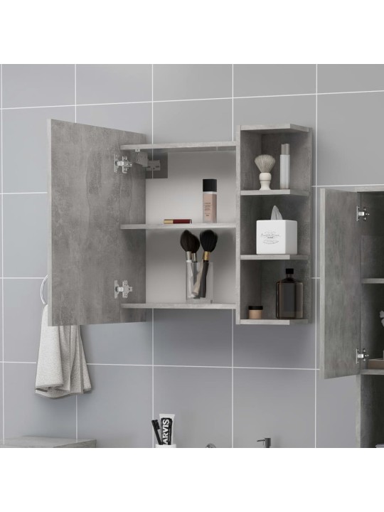 Zrcadlová skříňka betonově šedá 62,5x20,5x64cm kompozitní dřevo