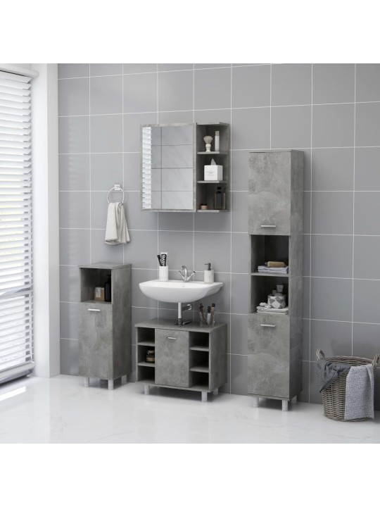 Zrcadlová skříňka betonově šedá 62,5x20,5x64cm kompozitní dřevo