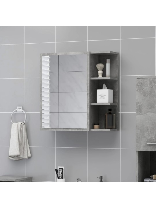 Zrcadlová skříňka betonově šedá 62,5x20,5x64cm kompozitní dřevo