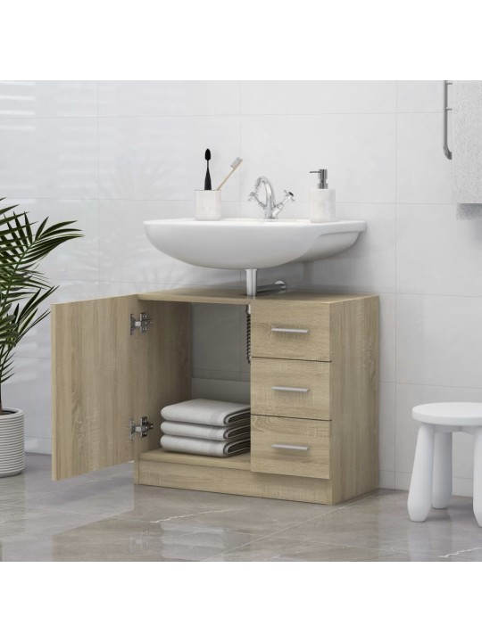 Skříňka pod umyvadlo dub sonoma 63x30x54 cm kompozitní dřevo