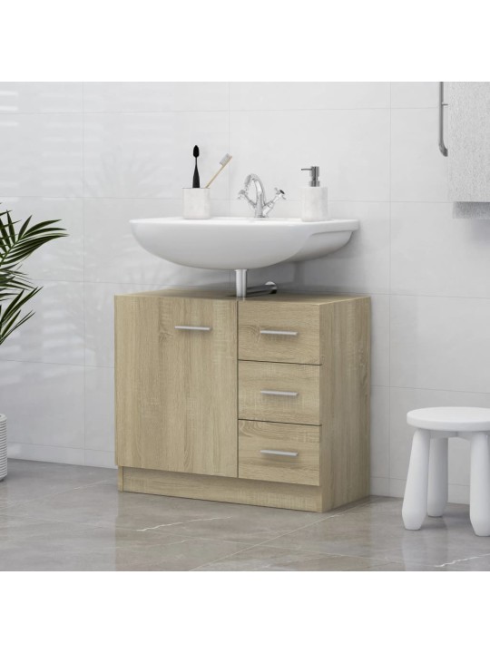 Skříňka pod umyvadlo dub sonoma 63x30x54 cm kompozitní dřevo