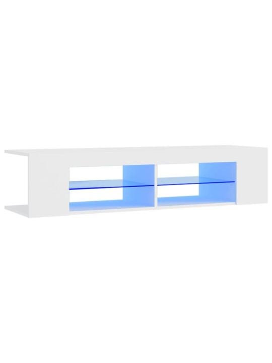 TV skříňka s LED osvětlením bílá 135 x 39 x 30 cm