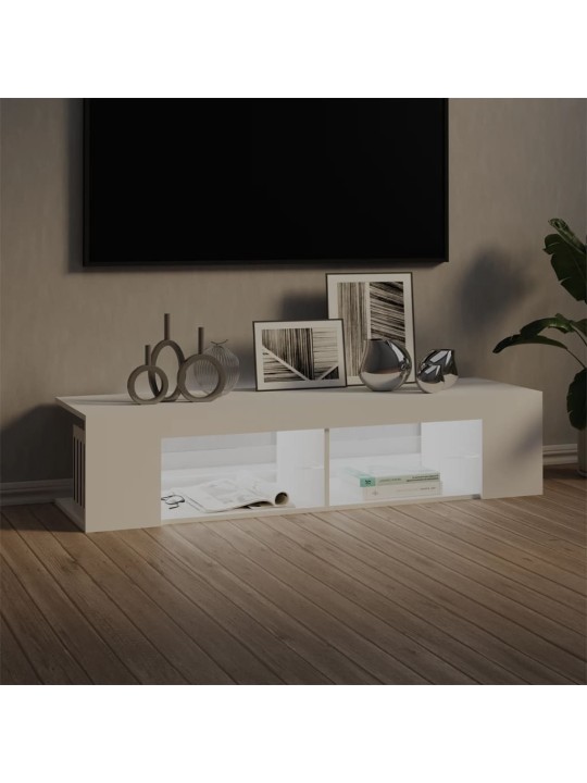 TV skříňka s LED osvětlením bílá 135 x 39 x 30 cm