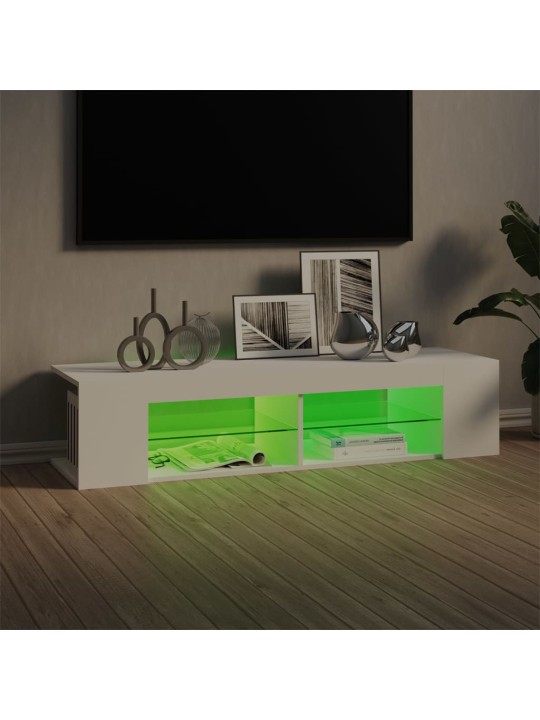 TV skříňka s LED osvětlením bílá 135 x 39 x 30 cm