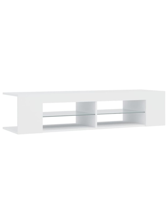 TV skříňka s LED osvětlením bílá 135 x 39 x 30 cm