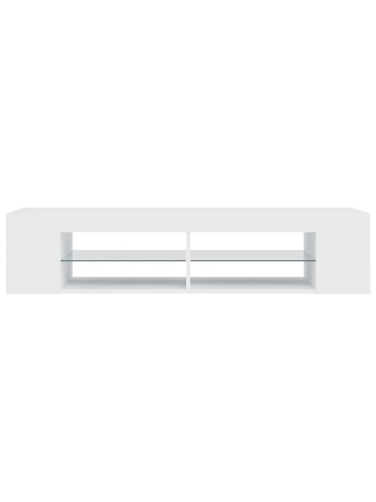 TV skříňka s LED osvětlením bílá 135 x 39 x 30 cm