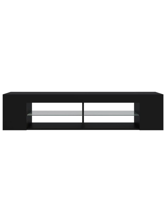 TV skříňka s LED osvětlením černá 135 x 39 x 30 cm