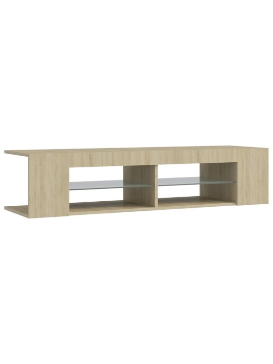 TV skříňka s LED osvětlením dub sonoma 135 x 39 x 30 cm