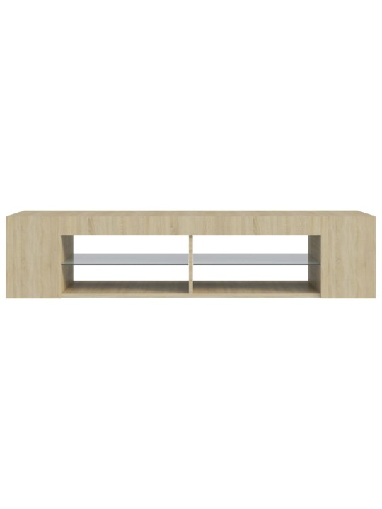 TV skříňka s LED osvětlením dub sonoma 135 x 39 x 30 cm