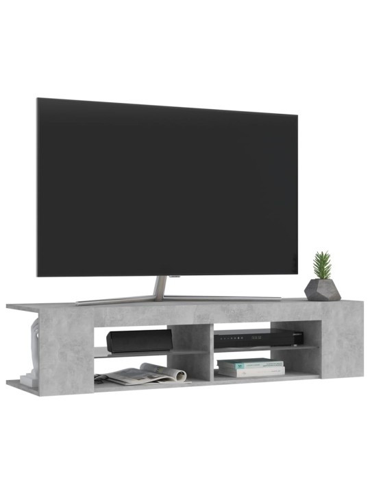 TV skříňka s LED osvětlením betonově šedá 135 x 39 x 30 cm