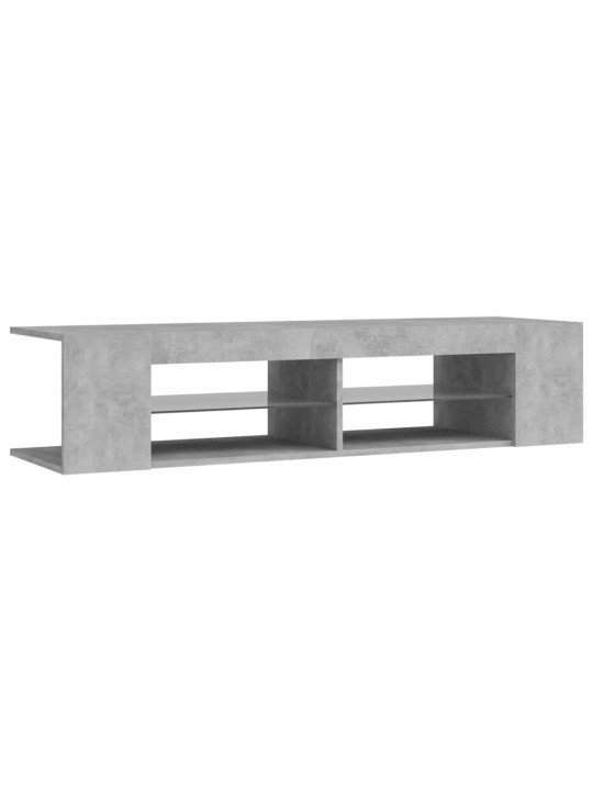 TV skříňka s LED osvětlením betonově šedá 135 x 39 x 30 cm