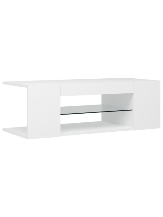 TV skříňka s LED osvětlením bílá 90 x 39 x 30 cm