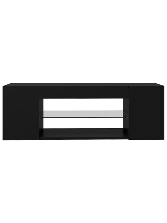 TV skříňka s LED osvětlením černá 90 x 39 x 30 cm