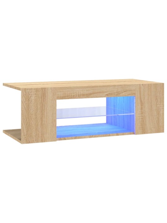 TV skříňka s LED osvětlením dub sonoma 90 x 39 x 30 cm