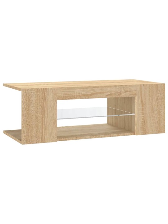 TV skříňka s LED osvětlením dub sonoma 90 x 39 x 30 cm