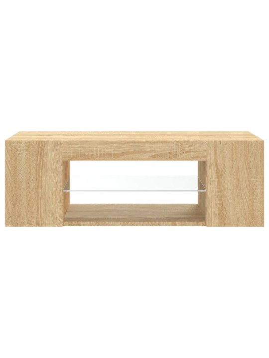 TV skříňka s LED osvětlením dub sonoma 90 x 39 x 30 cm