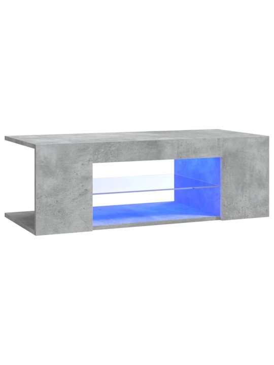 TV skříňka s LED osvětlením betonově šedá 90 x 39 x 30 cm