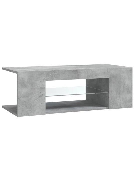 TV skříňka s LED osvětlením betonově šedá 90 x 39 x 30 cm