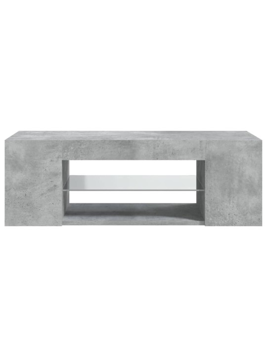 TV skříňka s LED osvětlením betonově šedá 90 x 39 x 30 cm