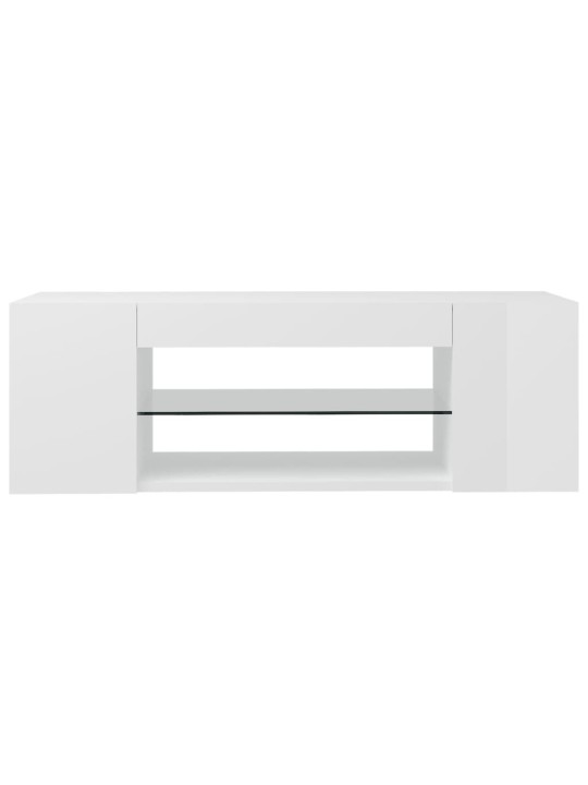 TV skříňka s LED osvětlením bílá s vysokým leskem 90x39x30 cm