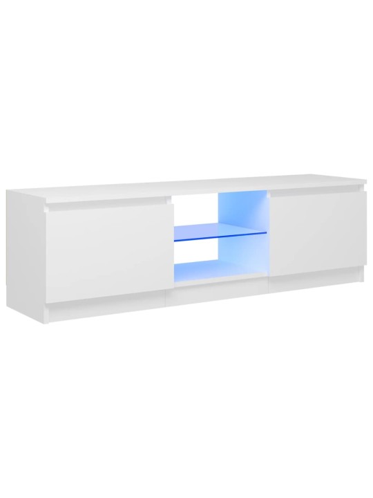 TV skříňka s LED osvětlením bílá 120 x 30 x 35,5 cm