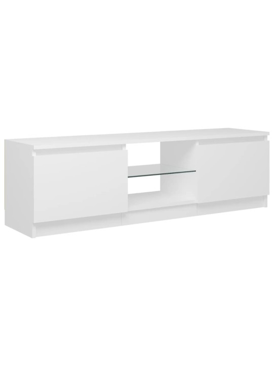 TV skříňka s LED osvětlením bílá 120 x 30 x 35,5 cm