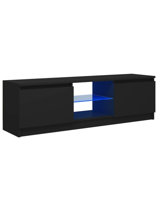 TV skříňka s LED osvětlením černá 120 x 30 x 35,5 cm