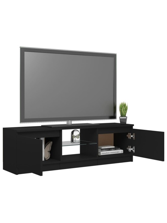 TV skříňka s LED osvětlením černá 120 x 30 x 35,5 cm
