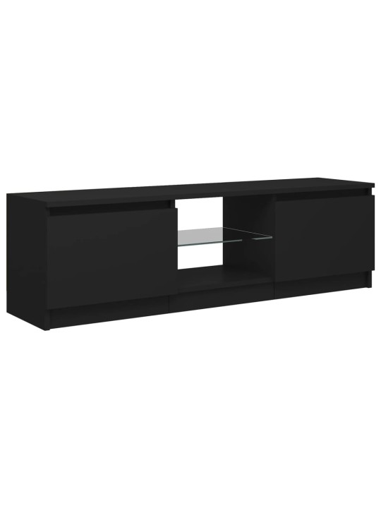 TV skříňka s LED osvětlením černá 120 x 30 x 35,5 cm