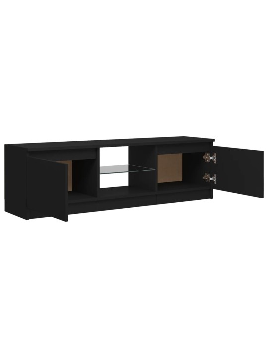 TV skříňka s LED osvětlením černá 120 x 30 x 35,5 cm
